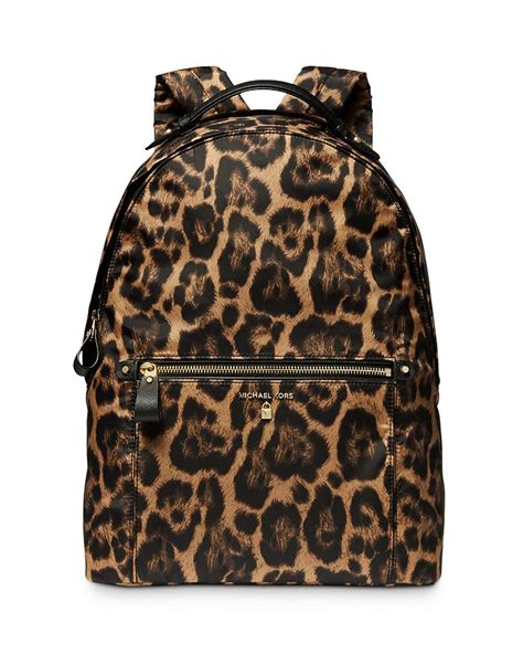 michael kors kelsey leopard backpack|Kelsey Large Leopard Nylon Backpack .